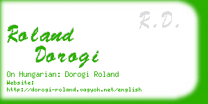 roland dorogi business card